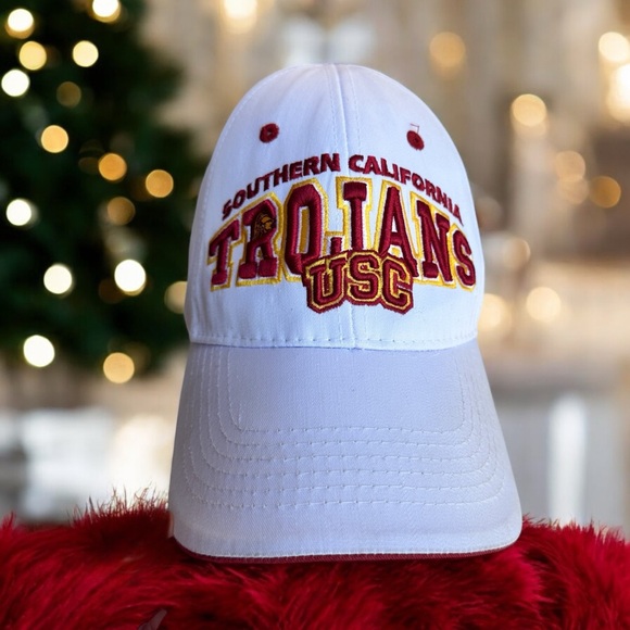 Top of the World USC TROJANS hat white red yellow embroidered one size fits all - Picture 3 of 14